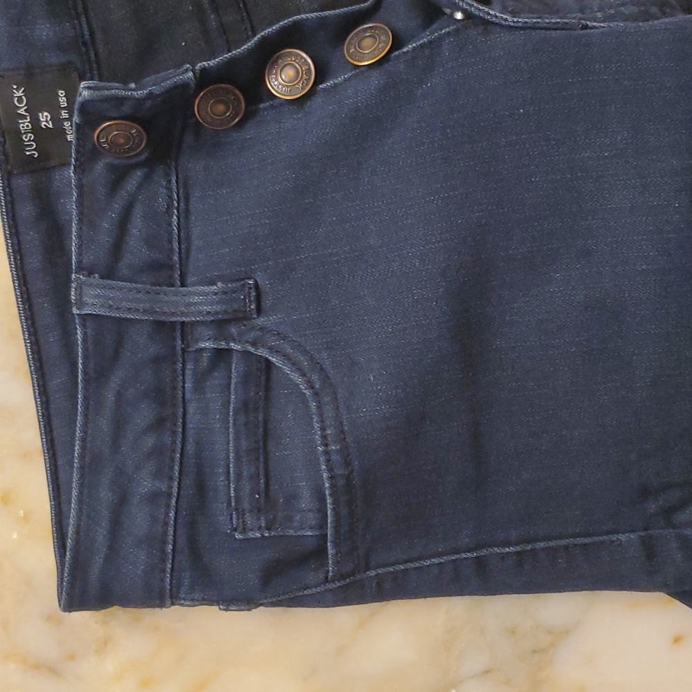 Super confortable Just Black Navy Jeans size 25 - Picture 6 of 6